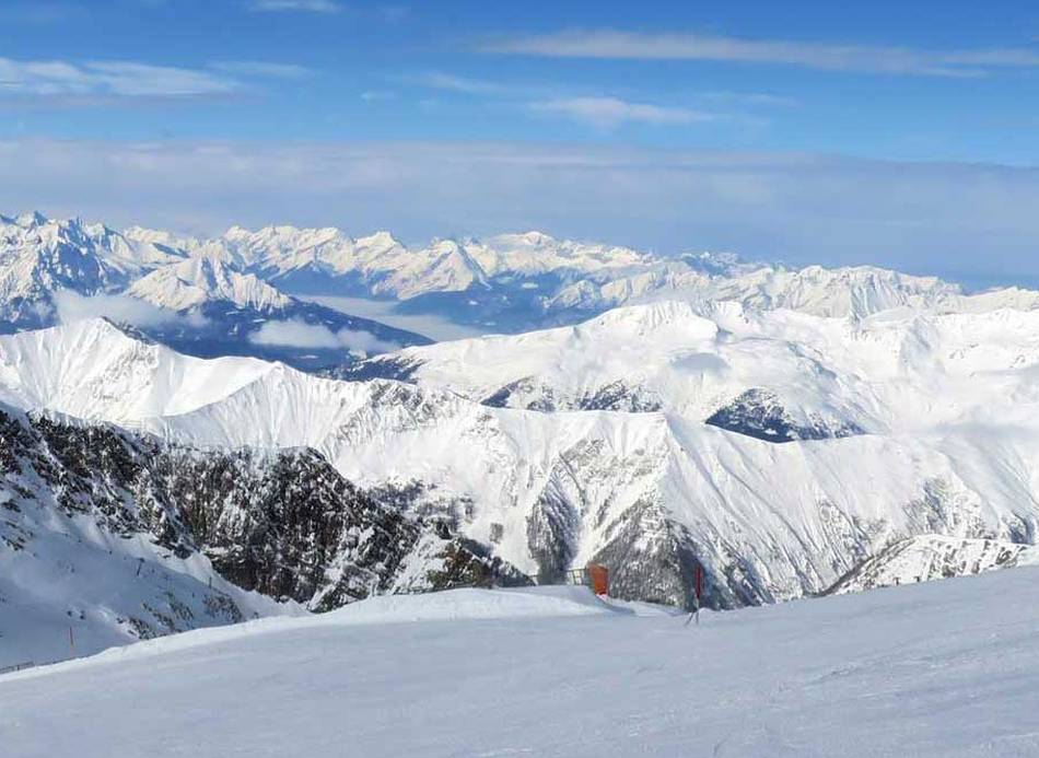 Panorama rakouských vrcholků Alp
